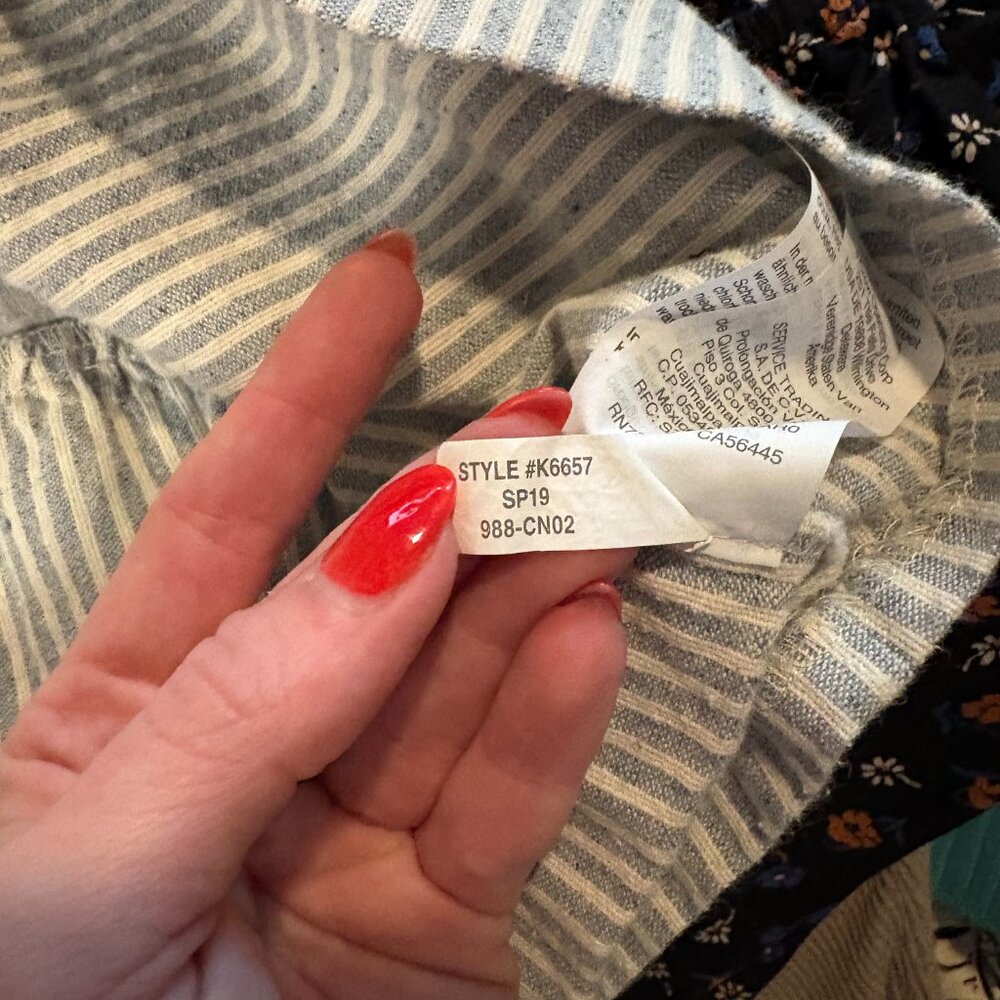 Madewell x The New Denim Project® Stripe-Mix Seamed Button-Down Shirt - Picture 2 of 5